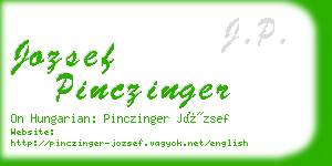 jozsef pinczinger business card